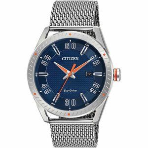 Citizen Pro 42mm Blue Dial Mesh Watch! New!